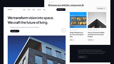 Clean and Elegant Website for Interior Projects animation branding dark design digital experience graphic design illustration interface interior light logo minimal portfolio sketch studio ui user ux website