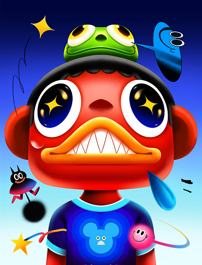 Welcome to my weird little universe branding character drawing graphic design illustration