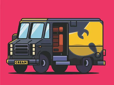 Wu Ice Cream Truck adobe illustrator car drawing graffiti illustration street street art vector