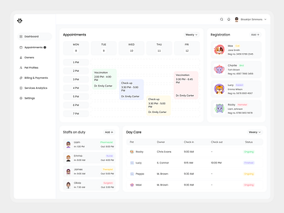 Petadapt – Pet Health & Daycare Portal Admin Dashboard pet app pet business pet care pet dashboard petadapt petdaycare portal saas