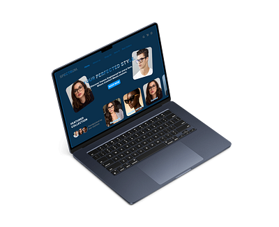 Desktop design for a glass shades company branding graphic design logo ui