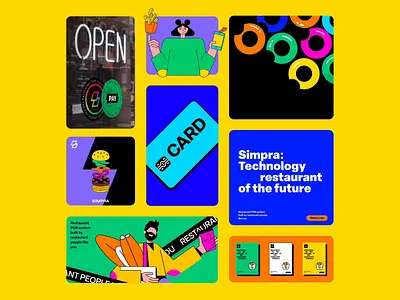Simpra: Branding branding card color design logo neubrutalism pos vector yellow