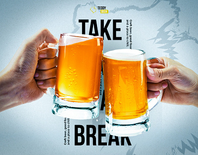 Teddy Beer – Visual Identity for a Craft Restaurant animation brand identity branding design graphic design logo motion graphics poster print vector