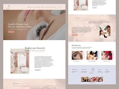 Beauty Aesthetician Website Design | Lash Studio landing page aesthe aesthetician website beauty design lash extension spa squarespace ui webdesign website design wix wordpress