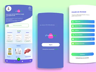 PharmaTop App UI/UX uiux