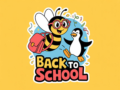 Back to school branding design graphic design illustration poster