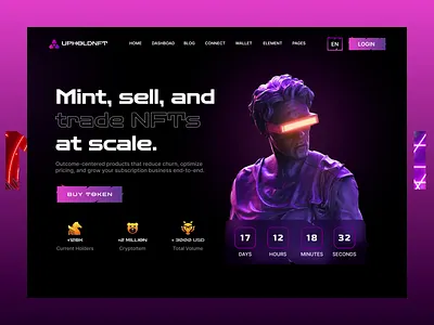 NFT - Website Design animation application buy buy nft concept design graphic design illustration logo logo animation nft sell sell nft skill trending uidesign uikit uiux