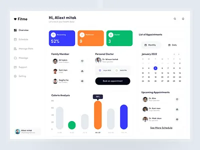 Health and Fitness Branding admin admin design dashboard dashboard design doctor doctor appointment fitness health health and fitness personal health management product product design