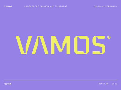 Vamos Padelsports brand colors equipment fashion lettering letters logo logotype padel sports sportswear typography wear wordmark
