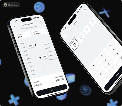 Banking App – Loan Calculator UI app design app interface finance app fintech ios design loan calculator mobile app mobile ui ui ux