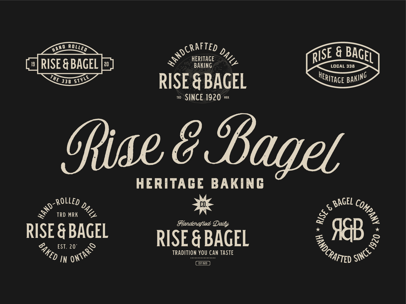 Rise & Bagel – Brand Identity logo case study logo kit
