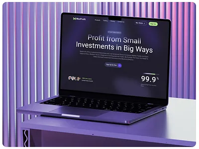 Fintech - MaxProfit Trading Web Design design ui ux
