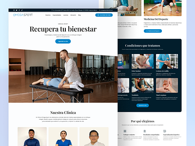 Clinica Omega Sport - Website Design branding clean clinica design designer simple sport ui ux website
