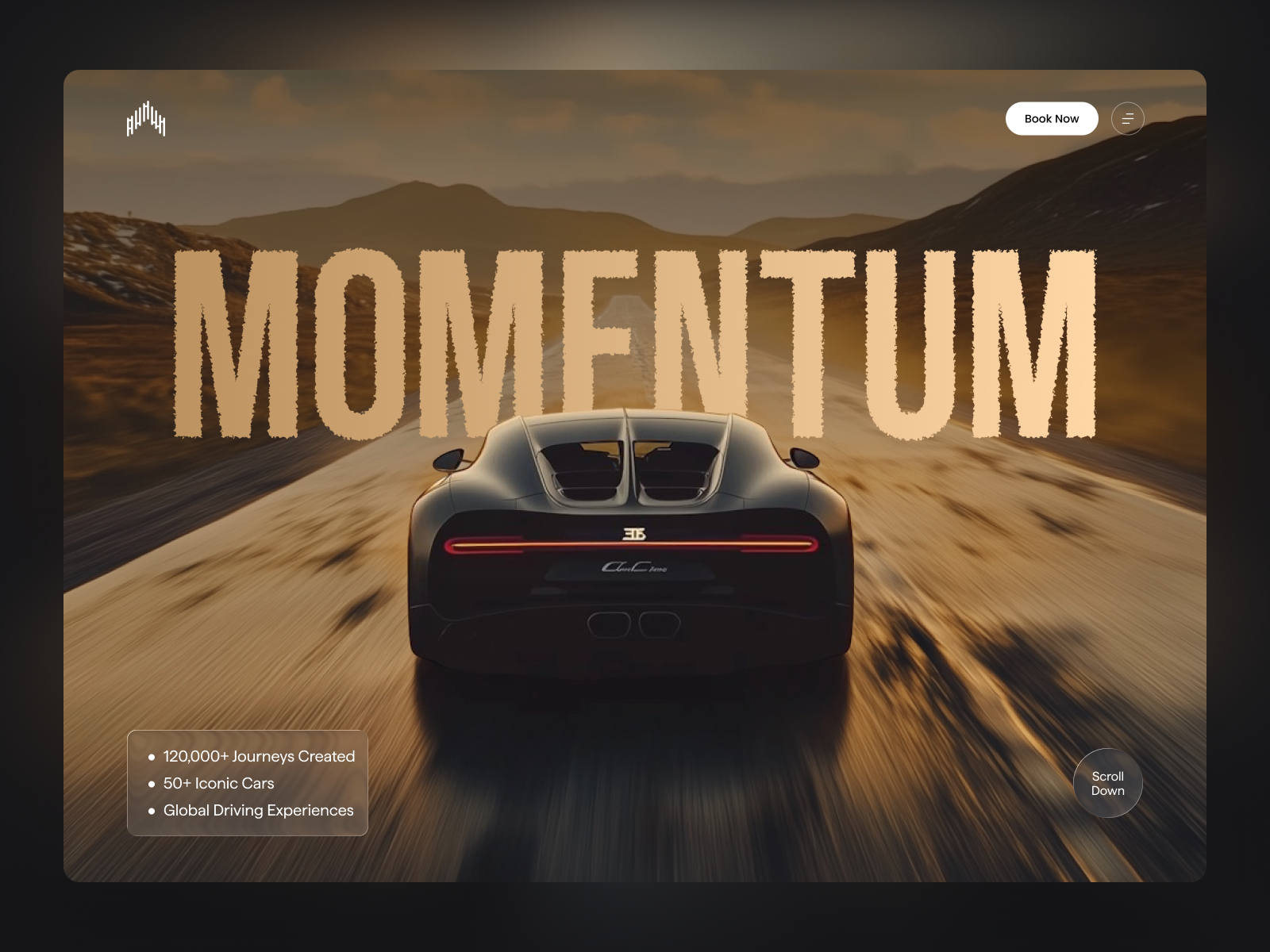 Momentum - Website Design car landing page car website landing page product design product landing page ui ux web design website design