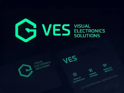 VES Logo & Branding Design – Visual Electronics Solutions brandidentity branding corporateidentity futuristiclogo hexagondesign logoconcept minimallogo modernlogo techlogo technologybranding visualidentity