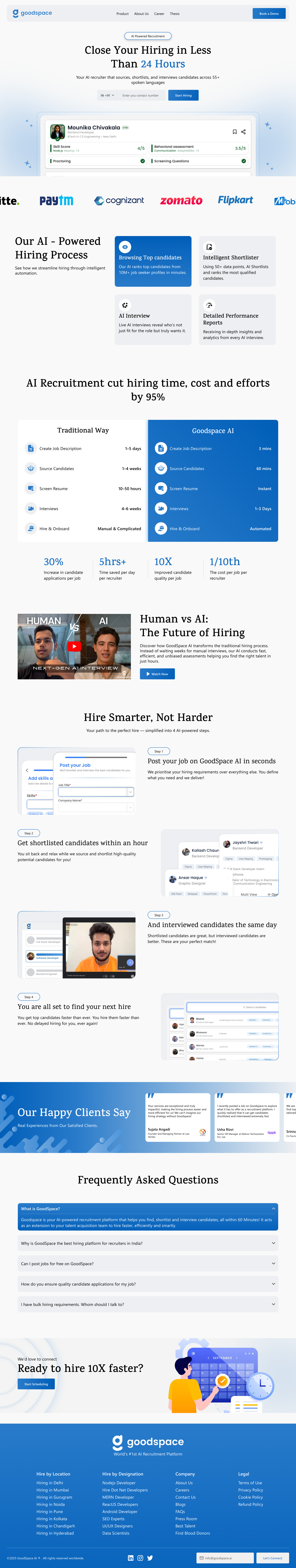 Goodspace.ai Landing Page Redesign ai ai web figma hero landingpagedesign productdesign saas service ui uidesign uiux ux webredesign