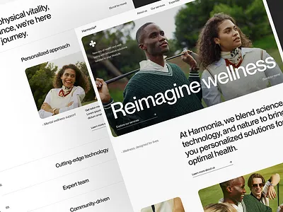 Harmonia – Mental Wellness Website Design / UI Design 3d animation branding design figma graphic design healthcare website illustration logo motion graphics ui web design website website design