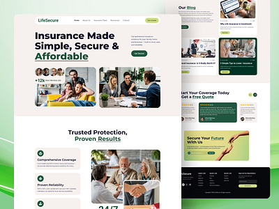 Insurance Company Landing Page Website finance management health insurance insurance insurance agency insurance broker life insurance policy design protection risk management safety secutit smart coverage webdesign webdesign homepage website website design