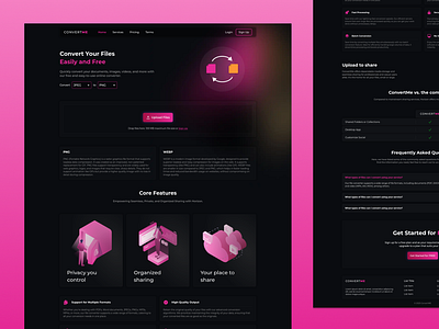 ConvertMe - Web design dark ui ux web