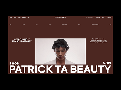 Patrick Ta Beauty | E-commerce — Cosmetic Brand beauty cosmetic brand e commerce fashion landing page minimal online store shopping skincare store ui ux website