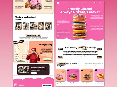 Donuthut - Donut Store Website cake donut donuts glaze sale ui web website