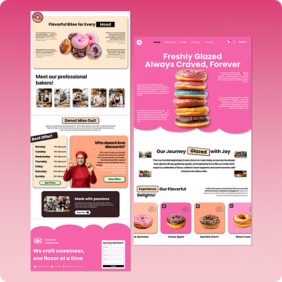 Donuthut - Donut Store Website cake donut donuts glaze sale ui web website