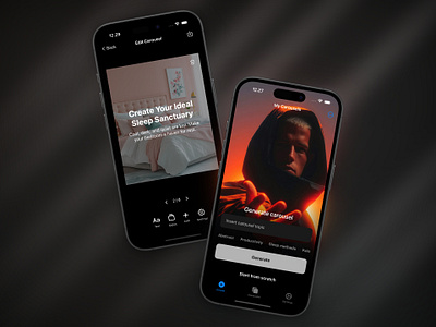 AI Carousel Generator app animation app app design design motion graphics swiftui ui