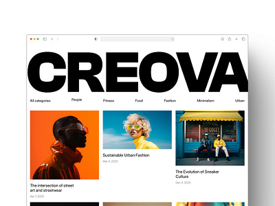 Creova - Framer template preview branding framer graphic design magazine template ui