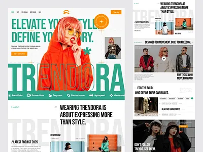 Trendora - Fashion Website Design design e commerce landing page ui ux web web design