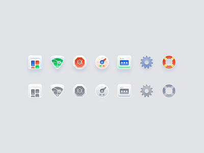 Internet Privacy Desktop App Icons antivirus antivirus app colour icons colourful icons dashboard design dashboard icons desktop app icons icons set privacy security ui design vpn vpn app