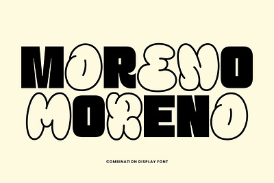 Moreno - Combination Display Font bold font brand identity branding combination font design display font font fonts free free font fun font logo logo font mix font playful font sans serif script type type design typeface