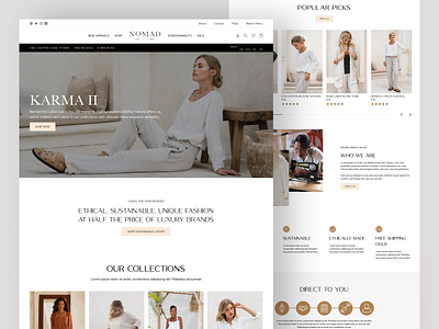 E-commerce Clothing Brand - Nomad The Label branding clean clothing design designer e commerce simple ui ux web website