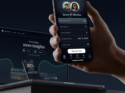 Couples Analytics – Relationship App ai appdesign assistant coaching communication couples habitbuilding lifestyle mentalhealth mobileapp productdesign productivity relationship selfimprovement uxui webdesign webflow wellness