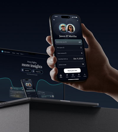 Couples Analytics – Relationship App ai appdesign assistant coaching communication couples habitbuilding lifestyle mentalhealth mobileapp productdesign productivity relationship selfimprovement uxui webdesign webflow wellness