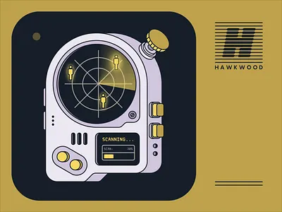 Hawkwood – Retro Device #001 70s branding brutalism contraption dbz device dragon ball hawkwood hr illustration moroder motion design radar retrofuturism rhox sonar startup tech vintage website