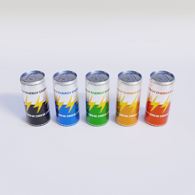 3D Energy Drink Soda Can With Texture azerbaijan blender can cycles mahiresedli render soda