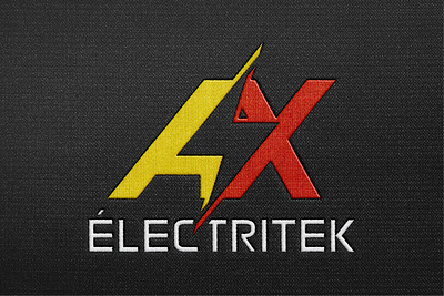 AX Électritek logo design branding graphic design logo
