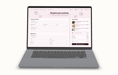 Credit Card Checkout for a Pet Shop 💲🐾 checkout dailyui dailyui 002 petshop ui