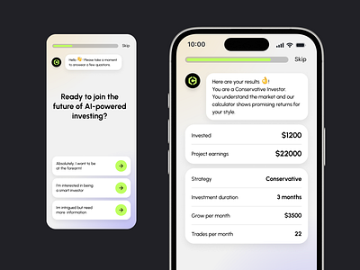 CoinSight AI App — Your Crypto Investing Assistant ai assistant ai trading app crypto ai crypto trading finance investing onboarding ui uiux
