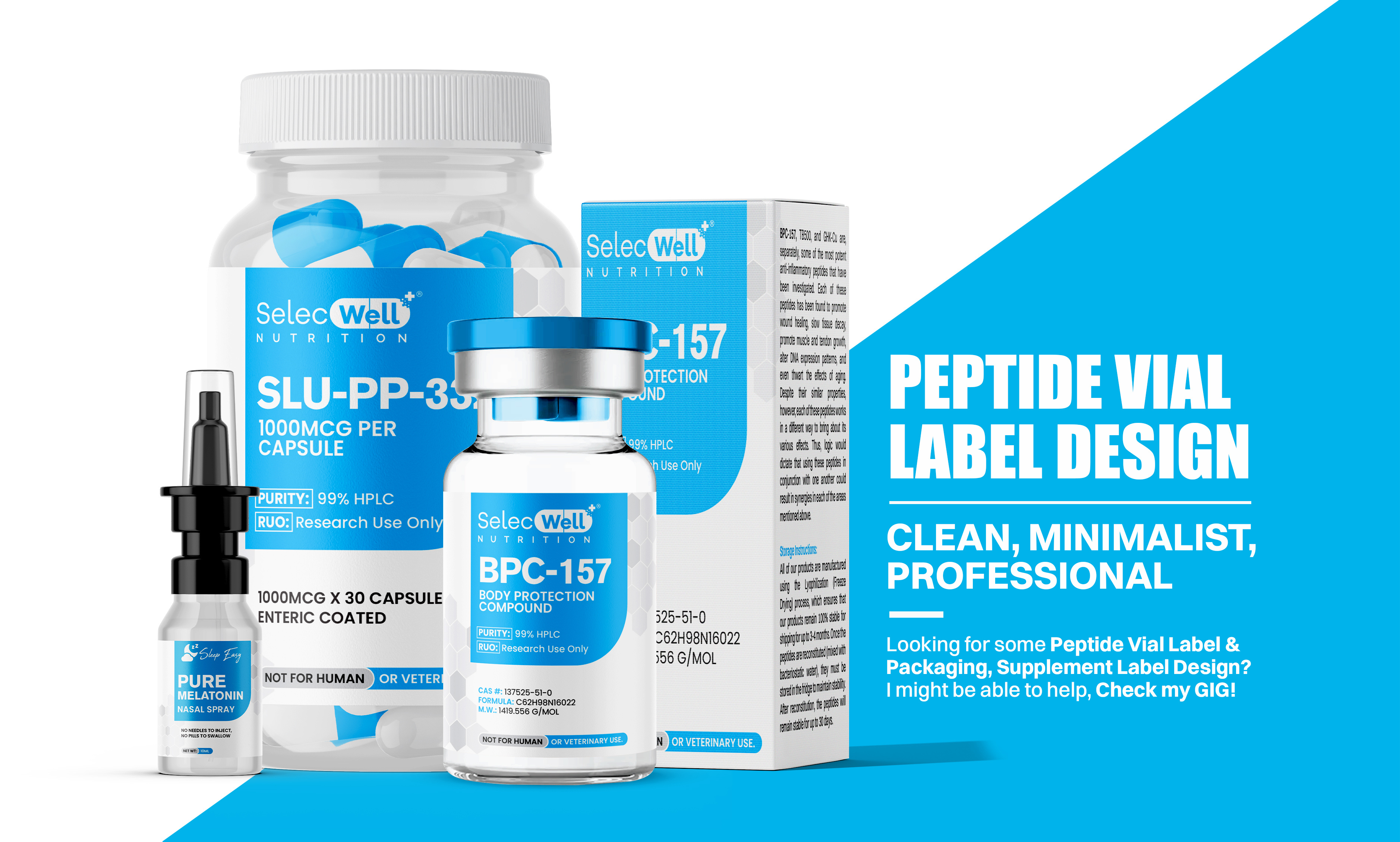 Example of Peptide Vial Label Design, Label Design