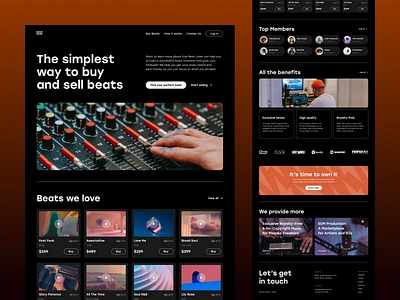 BeatLover - platform for buying & selling beats beats branding design logo platform product design typography ui user experience user interface ux web