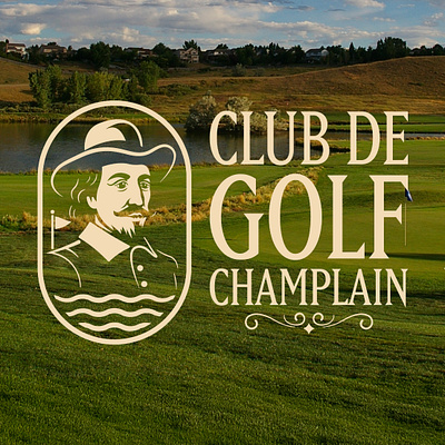 Club de golf Champlain logo concept branding graphic design logo