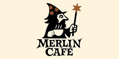 Merlin Café Logo Concept branding graphic design logo