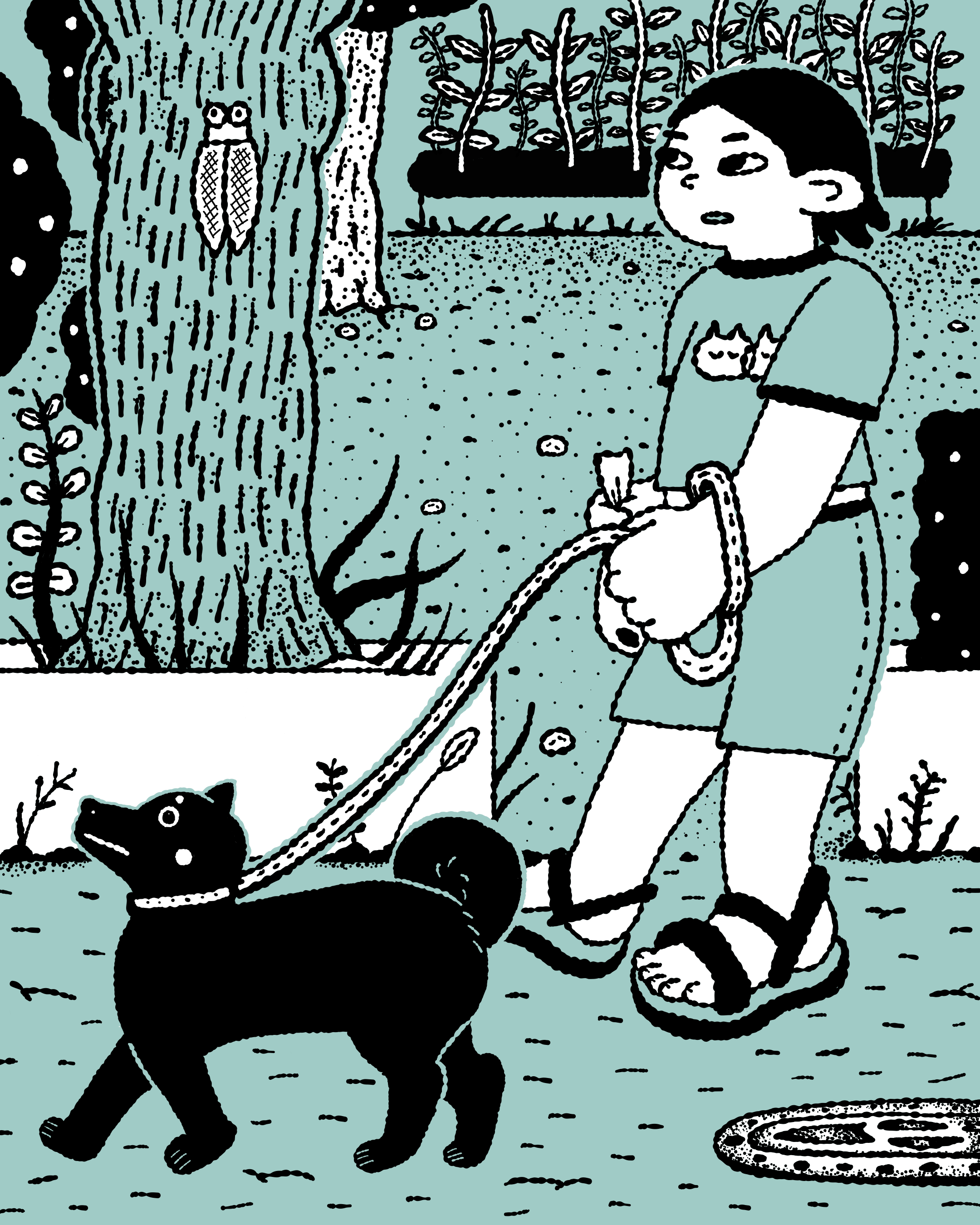 Summer Ends design dog editorial illustration graphic design illustration poster season summer