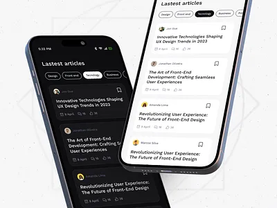 Article app concept app ui ux