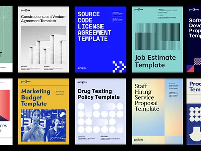 Branded Documents Templates for PandaDoc.com​​​​​​​ a4 agreement business clean contract corporate document layout letter modern policy presentation report