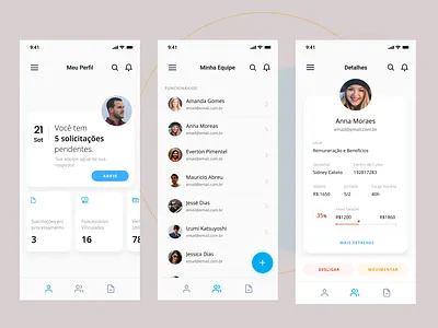 Workflow RH : Tool in Management of HR craft design ui