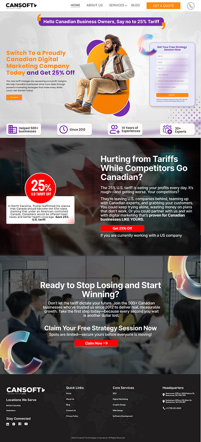 Landing Page Ui/Ux Design for Digital Marketing Agency animation branding figma graphic design ui ui design ui ux ux design
