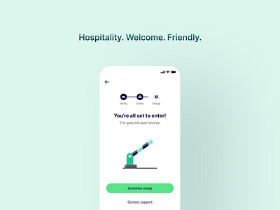 Parking app action page cta friendly tech gated experience green illustration iot mobile ui parking