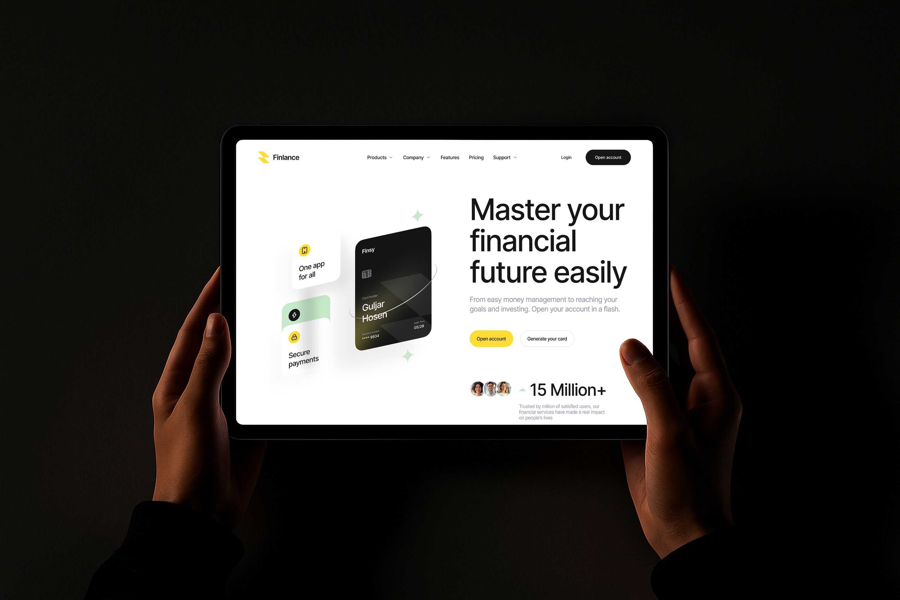Finlance — Smart Financial Management Web UI Design design figma figma design finance finance management finance website graphic design landing page landing page design ui ui design uiux user experience user interface ux ux design web web design website website design
